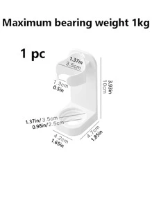 1pc Plastic Wall Mounted Electric Toothbrush Holder - White - View 4