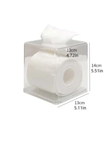 1pc Clear Tissue Storage Box - Clear - View 6