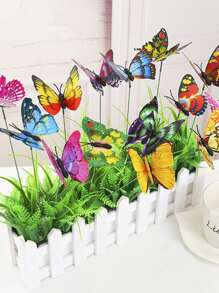 10 piezas de decoraciones de mariposas para jardin, escogidas al azar - Multicolor - Ver 1