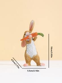 1pc Polyresin Decoration Craft, Cute Rabbit Design Decoration Object For Home Easter - Multicolor - View 2