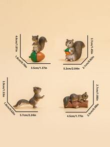 4 件松鼠设计装饰工艺品最佳礼物