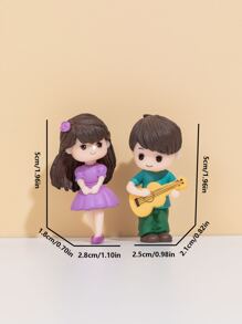 2pcs Figure Design Decoration Craft Best Gifts Birthday Graduation - Multicolor - View 4