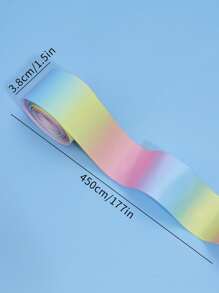 1卷1.5英寸滌綸禮品包裝絲帶用於生日派對漸變長絲絲帶 - 彩色 - 查看 7