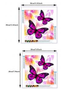 1套蝴蝶圖案鑽石畫套件 - 彩色 - 查看 6