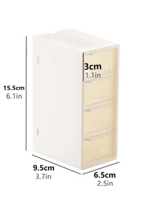 1入組四層抽屜設計首飾收納盒 - 米色 - 查看 3