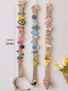 1pc Random Hanging Hair Clip Storage Belt, Simple Hanging Storage Tape For Jewelry - Multicolor - View 7