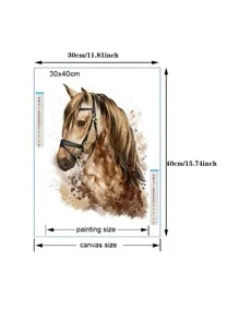 Horse Pattern DIY Diamond Painting Without Frame - Multicolor - View 6