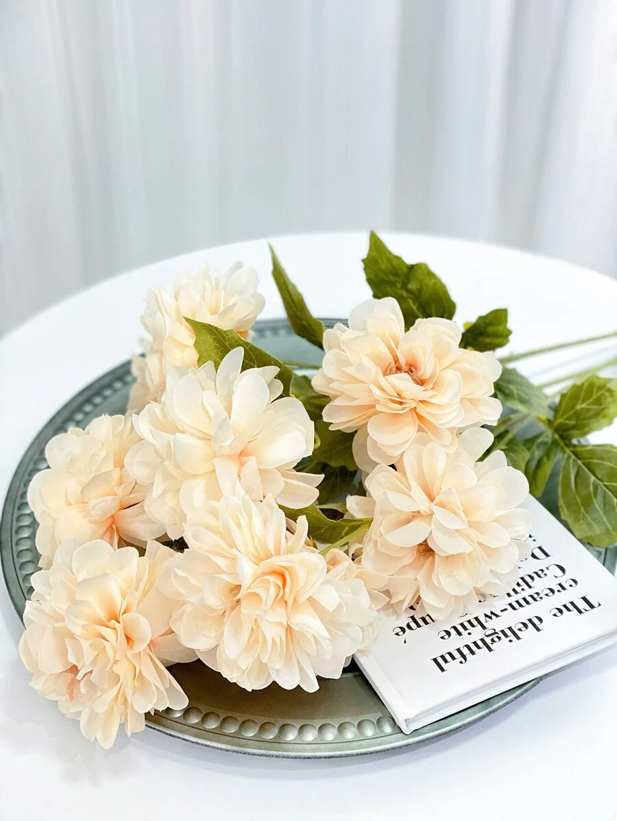 1pc Silk Cloth Artificial 3-Head Large Gerbera Daisy Romantic Simple Gerbera Daisy Home Decor, Suitable For Wedding, Party, Holiday, Outdoor Events, Artificial Plant 25.59inch