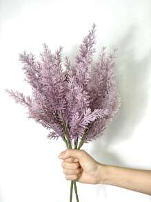 1 件塑料假植物 5 枝冷杉树，简约铁红色冷杉树，家居装饰人造花，适用于婚礼派对户外活动，15.7 英寸