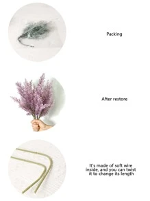 1 件塑料假植物 5 枝冷杉树，简约铁红色冷杉树，家居装饰人造花，适用于婚礼派对户外活动，15.7 英寸