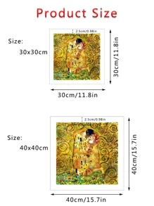 Juego De Pintura De Diamantes De Mosaico, Forma Redonda, Diseño Romántico, Kit De Manualidades Bricolaje - Multicolor - Ver 8