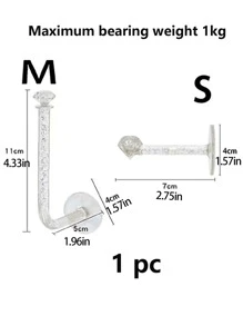 1 pieza Estante de almacenaje Accesorio de pelo montado en la pared