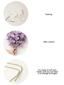 1 rama Flor artificial - Morado - Ver 6