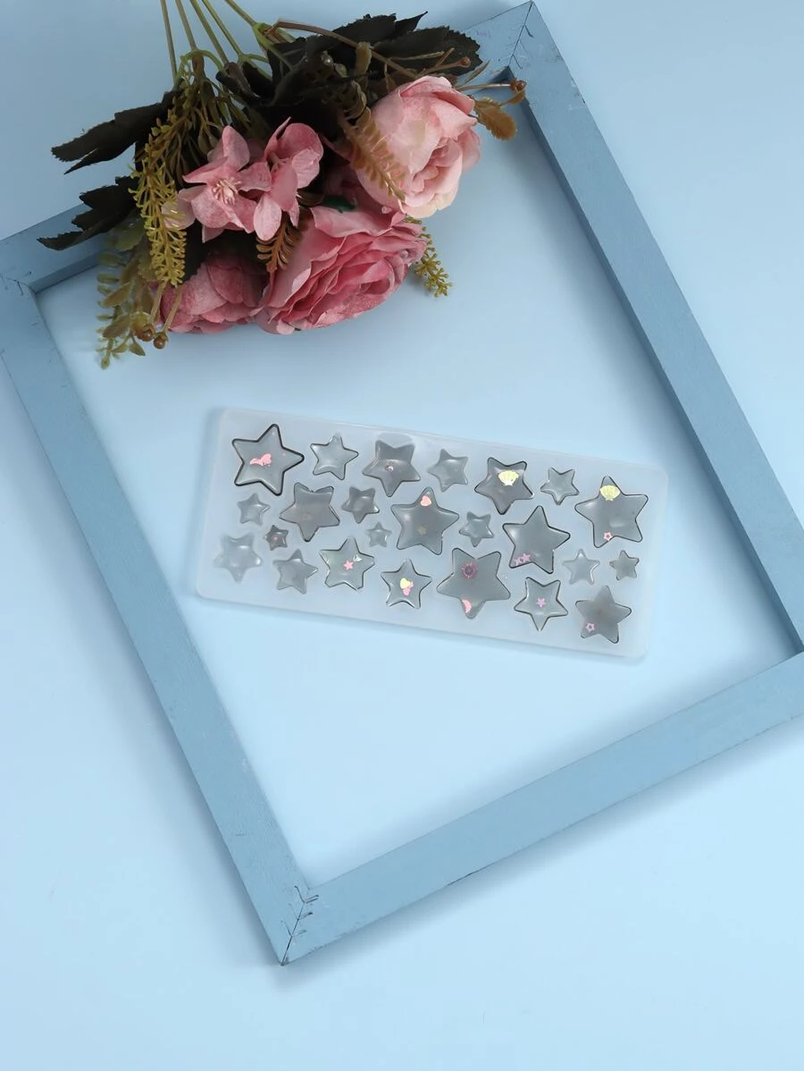 1pc Star Design DIY Silicone Mold - White - View 1