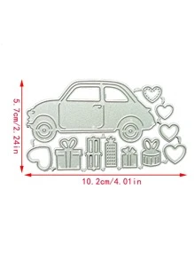 1pc Car & Gift Shaped Cutting Die - Silver - View 4