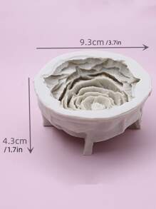 1 件花卉设计 DIY 硅胶模具，简易花形蜡烛硅胶模具，适合 DIY