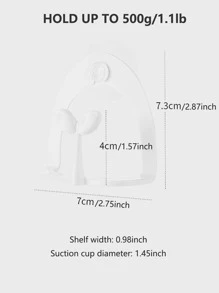 1pc Thiết kế Bud Màu sắc ngẫu nhiên Giá lưu trữ - trắng - Xem 2