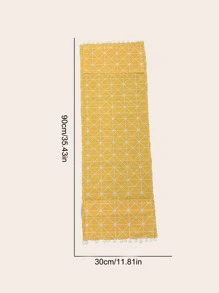 Geometric Pattern Print Microwave Oven Cover - Yellow - View 5