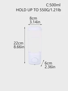 1pc Clear Wall Mounted Lotion Dispenser - White - View 2