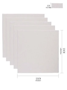 4 piezas Paño de costura unicolor con puntada cruzada liso para DIY - Beis - Ver 4