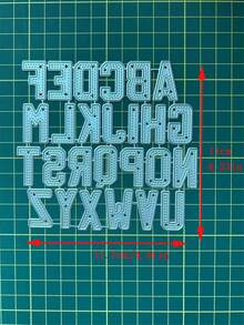 1pc Letter Design Cutting Die - Silver - View 2
