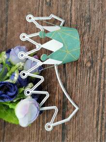 1入組王冠形狀切割模具 - 銀色 - 查看 1