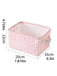 Cesto de almacenamiento de guingán 1 pieza - Rosa - Ver 2