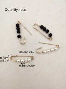 4pcs Decorative Waist Buckle Pin For Clothing Decoration And Anti-Slipping