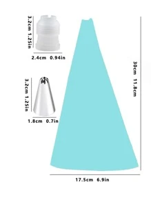6入組/套不銹鋼裱花嘴適用於烘烤 - 銀色 - 查看 2