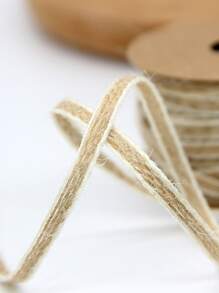 1pc Decorative Rope, 10m Linen Gift Wrapping Stripe For Holiday Birthday,Christmas Valentine Day - Khaki - View 3