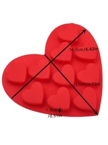 1入組心形DIY矽膠模具