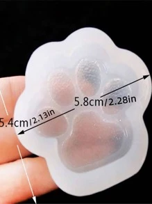 1pc Reusable DIY Candle Silicone Mold,Creative White Paw Shaped Washable Mold For DIY Lovers