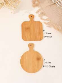 1入組木紋託盤,波西米亞竹子單託盤 - 駝色 - 查看 3