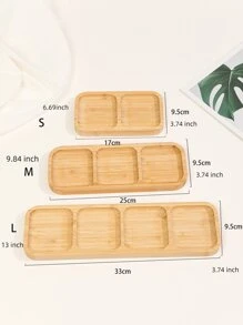 1pc Wooden Pattern Tray - Apricot - View 3
