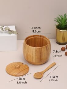 1入組木頭香料罐 - 杏色 - 查看 3