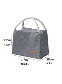 1pc Plain Lunch Bag - Grey - View 2