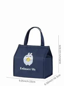 Cartoon Graphic Lunch Bag - Multicolor - View 2