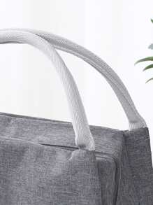 1pc Plain Lunch Bag - Grey - View 5