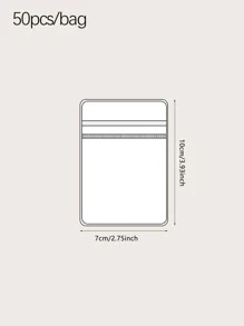 50入組透明珠寶收納袋,防氧化珠寶戒指耳環收納袋,戒指便攜袋,情人節禮物