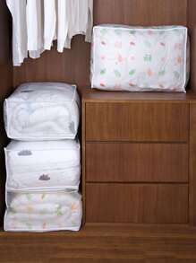 1入組簡單圖案防塵大容量可折疊被子收納袋 - 彩色 - 查看 1