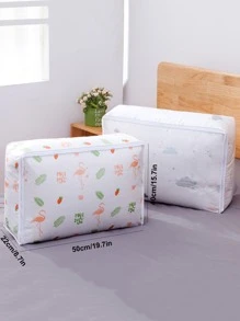 1入組簡單圖案防塵大容量可折疊被子收納袋 - 彩色 - 查看 2