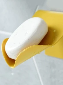 壁挂式肥皂盒沥水皂架适用于浴室，自粘式肥皂盒塑料皂盒浴室配件家居浴室装饰秋季装饰返校