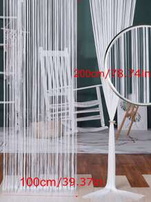 1pc Decorative Tassel Curtain - Silver - View 5
