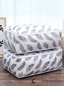 1入組簡單圖案防塵大容量可折疊被子收納袋 - 彩色 - 查看 6