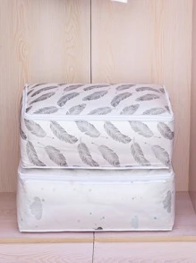 1入組簡單圖案防塵大容量可折疊被子收納袋 - 彩色 - 查看 8