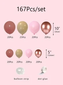 Bộ vòng hoa bóng bay 167 cái - Nhiều màu - Xem 3