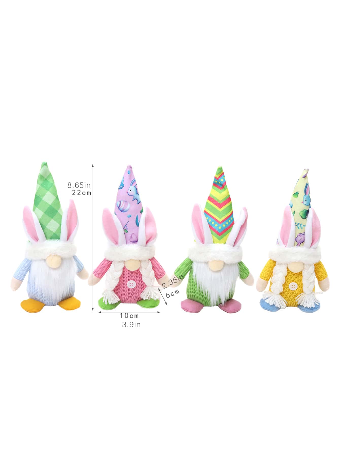 1 pieza Pascua de Resurrección decorativo gnomo al azar - Multicolor - Añade 5