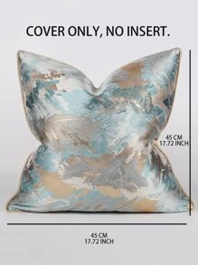 1 Vỏ gối Jacquard màu xanh lá cây và vàng tối giản hiện đại, thích hợp cho ghế sofa, phòng khách và phòng ngủ, trang trí nội thất, trang trí phòng, trang trí văn phòng, vỏ gối trang trí, 45cm * 45cm (17,7 inch * 17,7 inch), không bao gồm gối lót - Nhiều màu - Xem 2