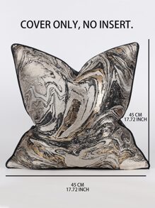 1入組現代簡約黑色提花坐墊套，適用於沙發、客廳、臥室，規格45cm * 45cm，17.7英寸 * 17.7英寸，適用於家庭、辦公室和房間裝飾（不包含坐墊內襯） - 彩色 - 查看 2