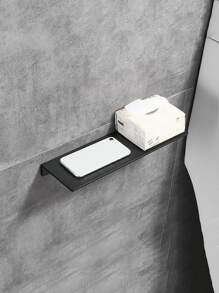 2件套纯色储物架，黑色壁挂式浴室储物架 - 查看 2